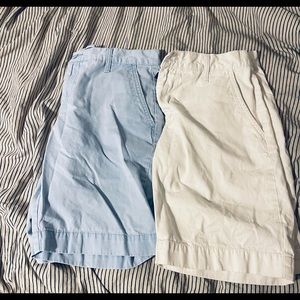 Pack of Two US Polo Assn. Shorts Size W32 White and Light Blue